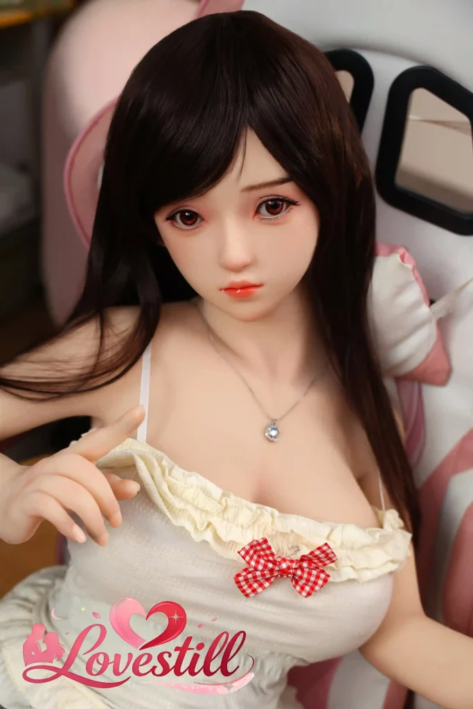 日本倉庫在庫あり 140cm Eカップ シリコンヘッド×TPEボディ リアルメイク/植毛（眉・まつ毛）仕様 ゼリー胸 2穴 ラブドール