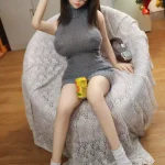 【ハイブリッド】140cm Eカップ シリコンヘッド×TPEボディ リアルメイク/植毛（眉・まつ毛）仕様 ゼリー胸 2穴 ラブドール