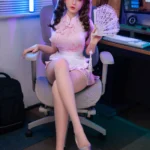 日本倉庫在庫【ハイブリッド】163cm Eカップ シリコンヘッド×TPEボディ リアルメイク/植毛（眉・まつ毛）仕様 ゼリー胸 2穴 ラブドール