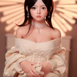 日本倉庫在庫 148cm Fカップ シリコンヘッド×TPEボディ リアルメイク/植毛（眉・まつ毛）仕様 ゼリー胸 2穴 ラブドール