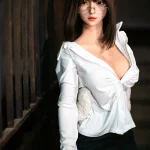 日本倉庫在庫【ハイブリッド】161cm Eカップ シリコンヘッド×TPEボディ リアルメイク/植毛（眉・まつ毛）仕様 ゼリー胸 2穴 ラブドール