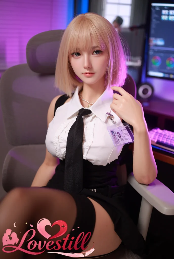 日本倉庫在庫あり 158cm Fカップ シリコンヘッド×TPEボディ リアルメイク/植毛（眉・まつ毛）仕様 ゼリー胸 2穴 ラブドール