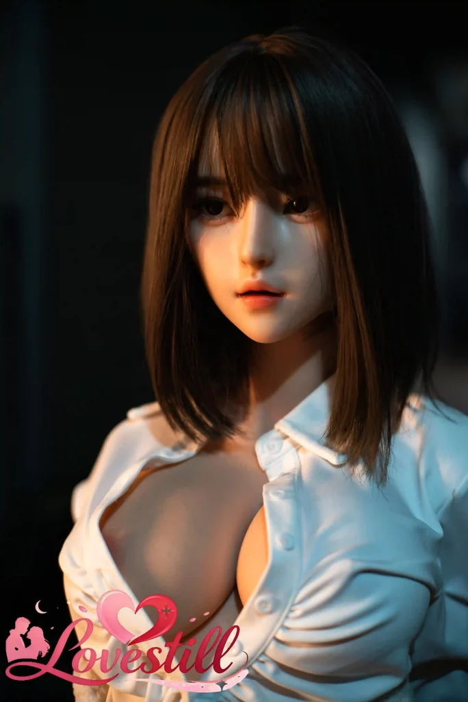 日本倉庫在庫【ハイブリッド】161cm Eカップ シリコンヘッド×TPEボディ リアルメイク/植毛（眉・まつ毛）仕様 ゼリー胸 2穴 ラブドール