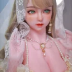 日本倉庫在庫あり 157cm Fカップ シリコンヘッド×TPEボディ リアルメイク/植毛（眉・まつ毛）仕様 ゼリー胸 2穴 ラブドール