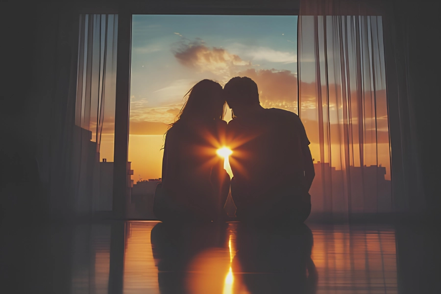 浮き橋体位を無理なく取り入れるための落ち着いた雰囲気