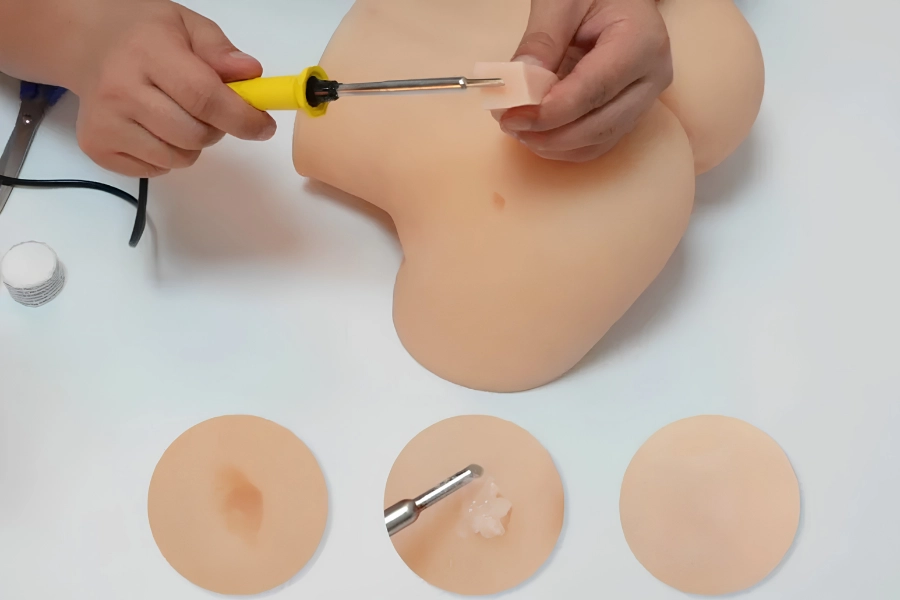 TPEラブドール 修理方法 温めて整える手順