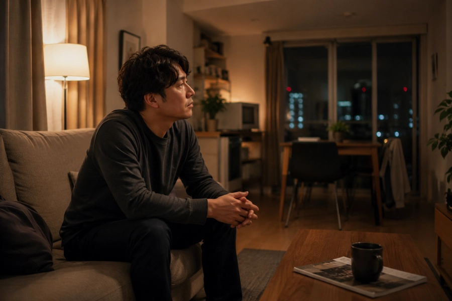 既婚男性がラブドール購入前に注意点を考えるイメージ