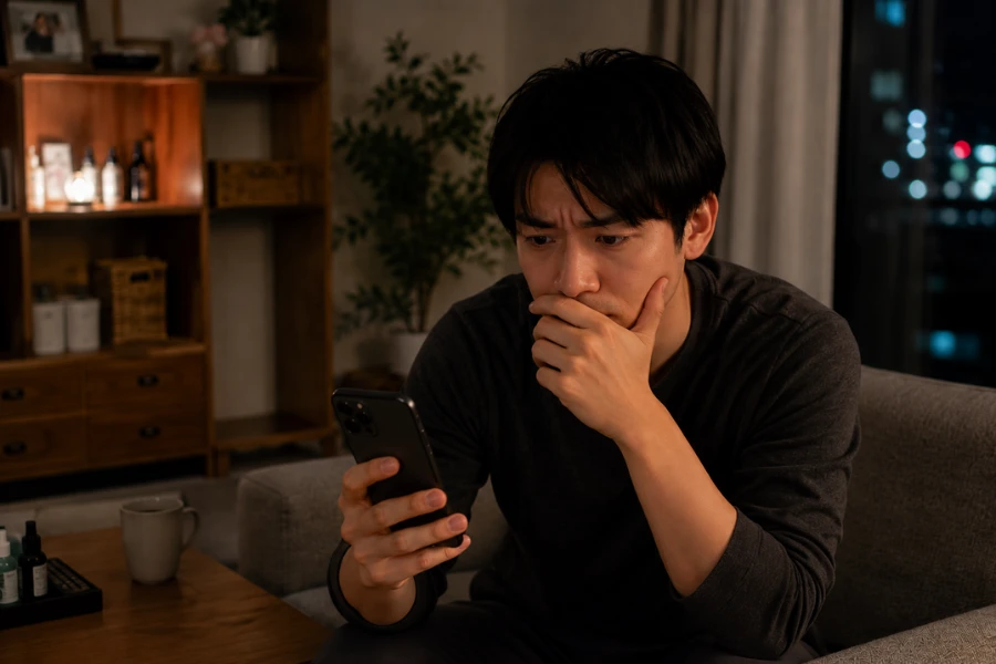 ラブドールへの偏見や周囲の目に不安を感じる場面