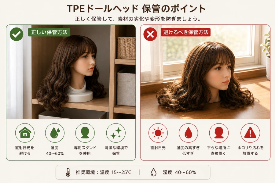 ラブドールのヘッド保管で注意したい変形や劣化の原因